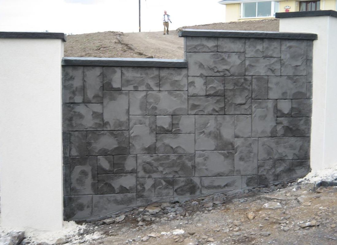 WALL ASHLER SLATE LIGHT GREY PIGMENT & CHARCOAL RELEASE AGENT